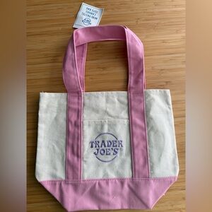 NWT Trader Joe's Mini Tote Bag (2026 Spring Pastel) Delicate Pink 🛍️